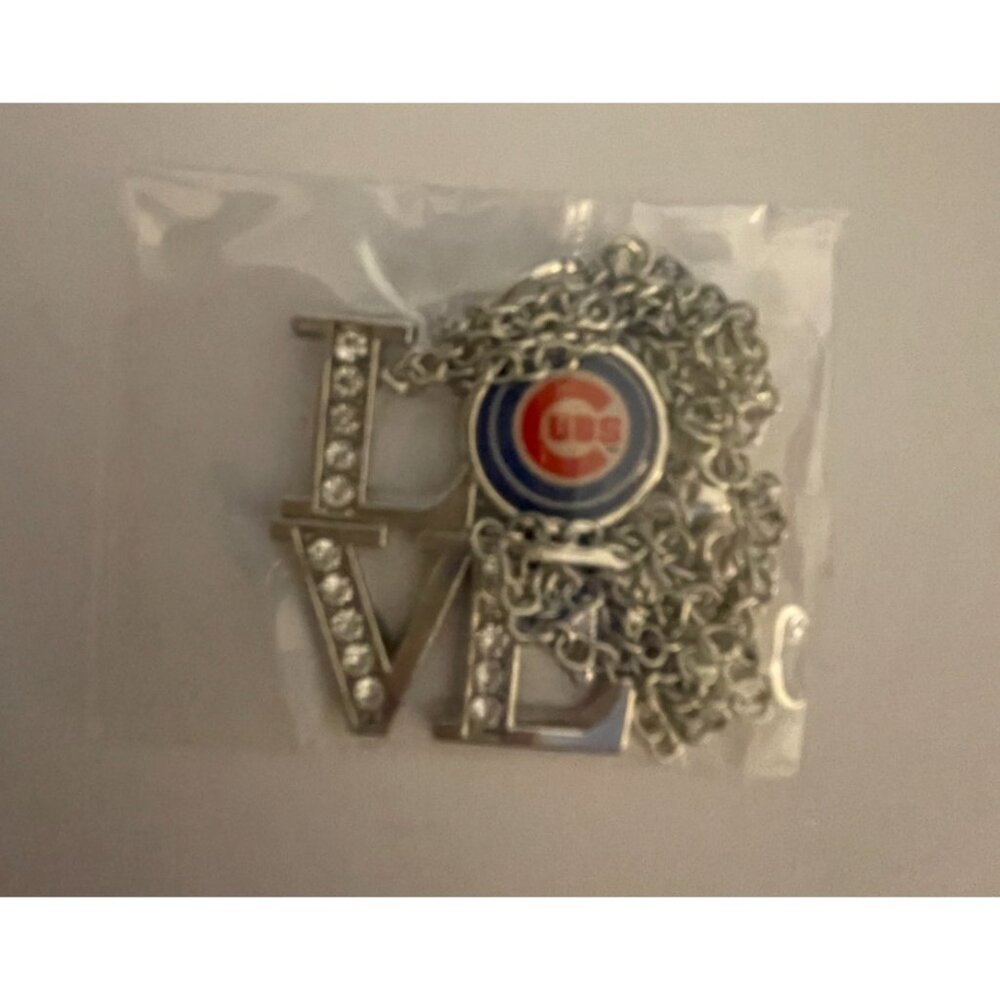 Chicago Cubs MLB Baseball Team Love Pendant Necklace